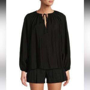 Antonio Melani Effie Long Sleeve V-Neck Blouse Size M